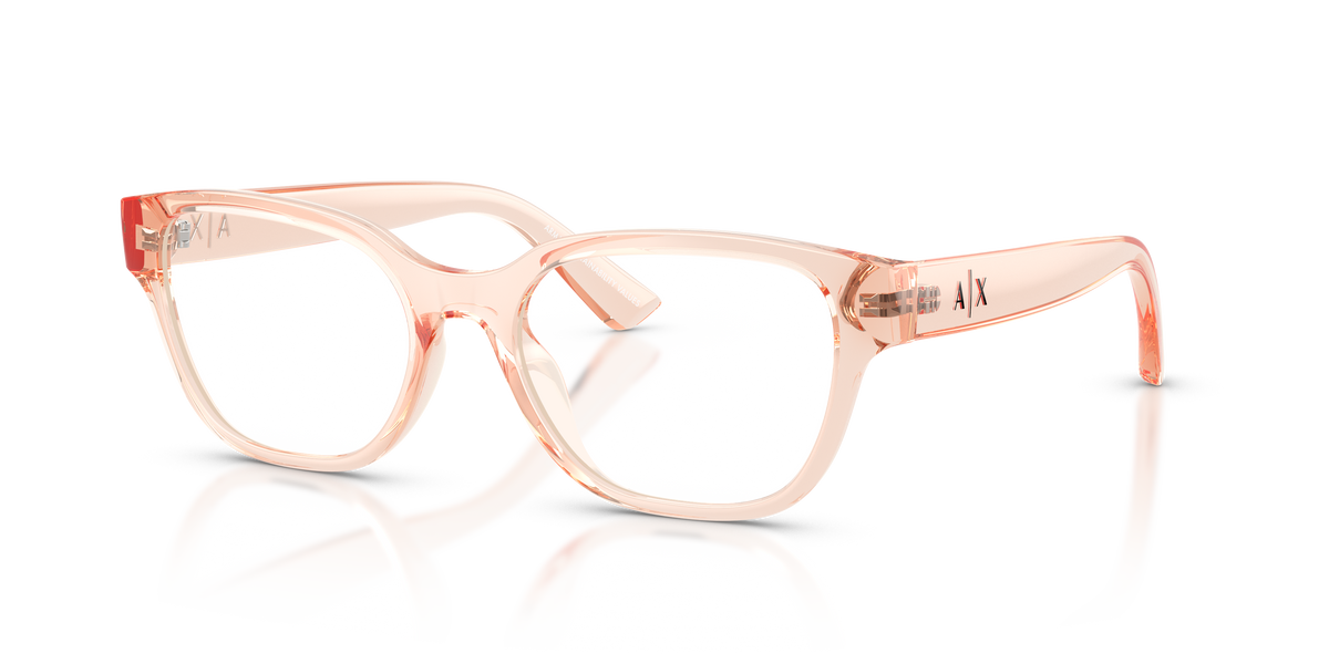 Armani Exchange AX3134U Eyeglasses Frame in 8395 Transparent Peach
