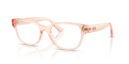 Armani Exchange AX3134U Eyeglasses Frame in 8395 Transparent Peach
