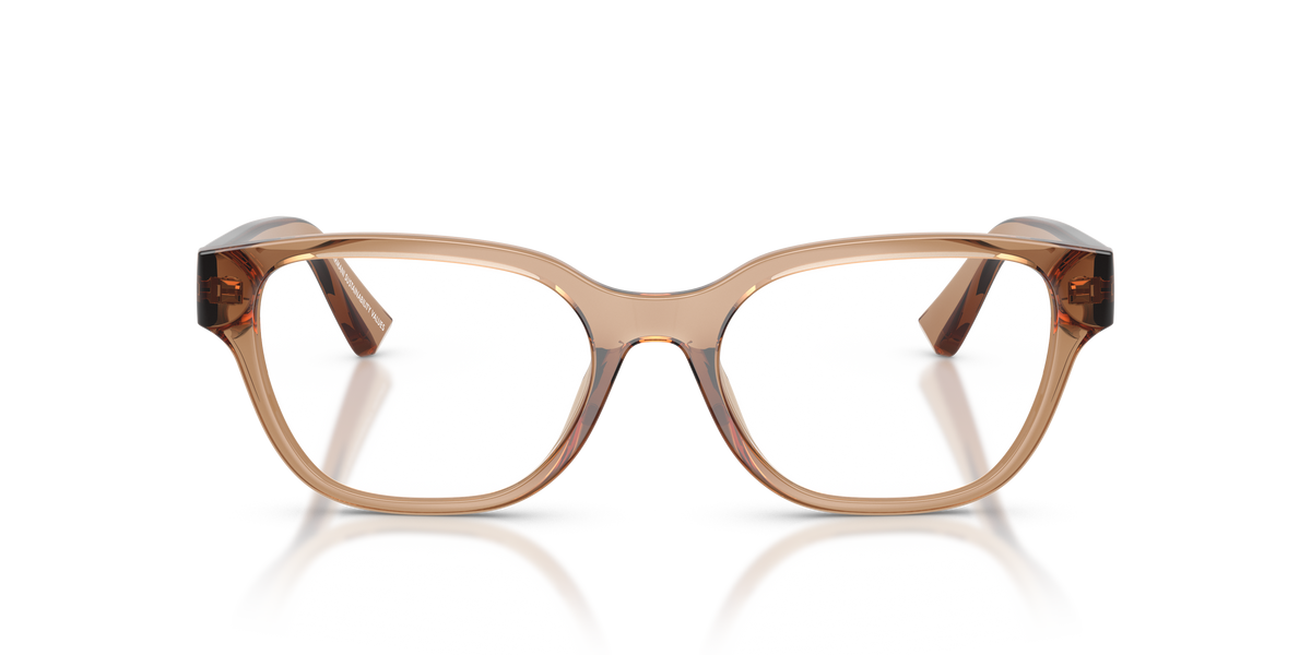 Armani Exchange AX3134U Eyeglasses Frame in 8396 Shiny Transparent Brown, front view