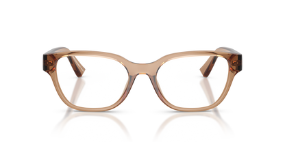 Armani Exchange AX3134U Eyeglasses Frame in 8396 Shiny Transparent Brown, front view