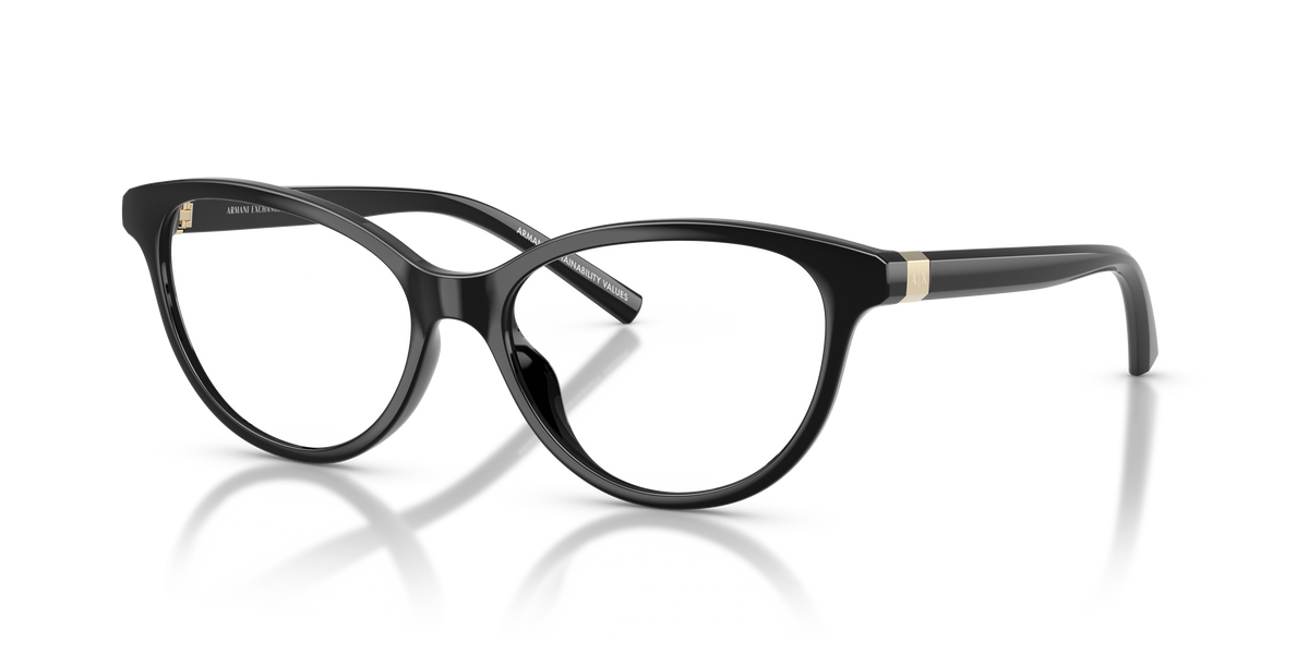 Armani Exchange AX3138U Eyeglasses Frame in 8158 Shiny Black