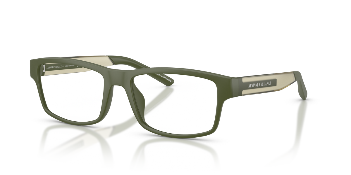 Armani Exchange AX3140U Eyeglasses Frame in 8403 Matte Green