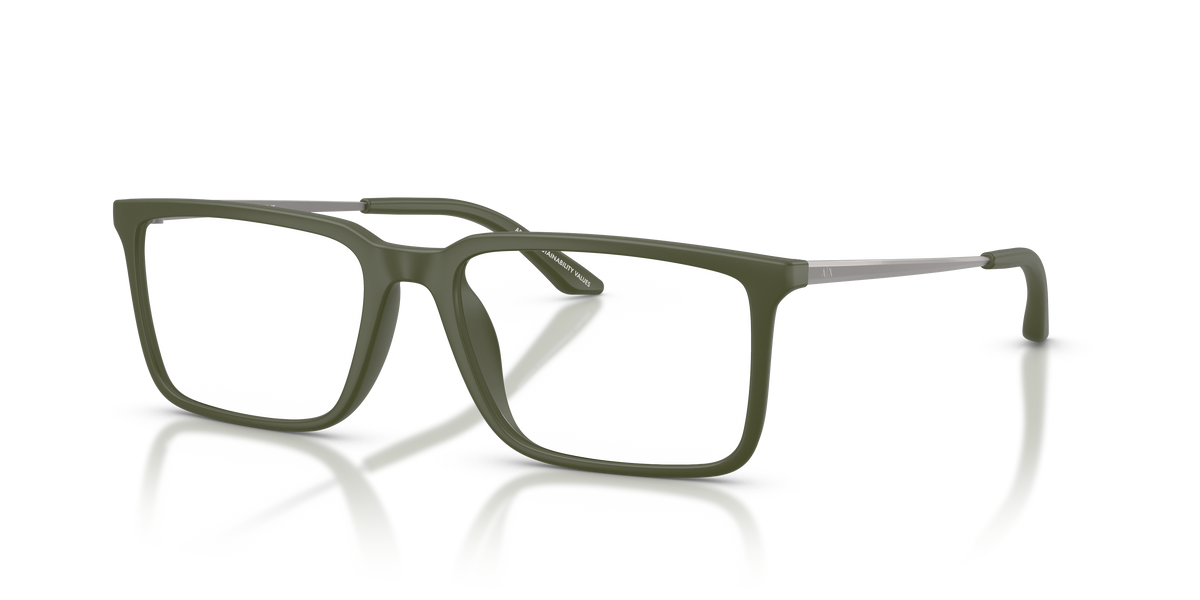 Armani Exchange AX3141U Eyeglasses Frame in 8301 Matte Green