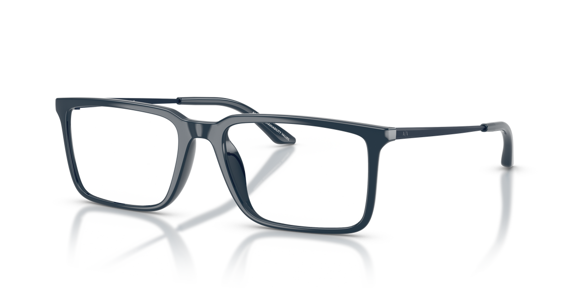 Armani Exchange AX3141U Eyeglasses Frame in 8406 Shiny Blue