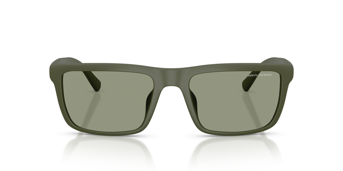 Armani Exchange AX4174SU Sunglasses in 8032/2 Matte Green / Green lens, front view