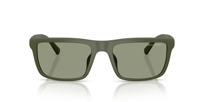 Armani Exchange AX4174SU Sunglasses in 8032/2 Matte Green / Green lens, front view