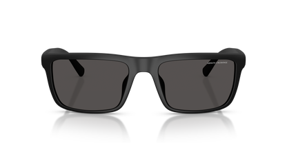 Armani Exchange AX4174SU Sunglasses in 807887 Matte Black / Dark Grey lens, front view
