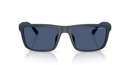 Armani Exchange AX4174SU Sunglasses in 818180 Matte Blue / Dark Blue lens, front view