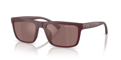 Armani Exchange AX4174SU Sunglasses in 84136G Matte Burgundy / Brown Mirror Internal Silver lens