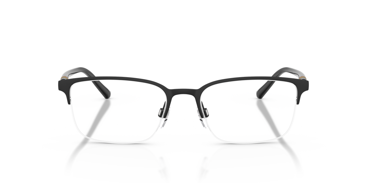Burberry BE1323 Eyeglasses Frame in 1213 Black Rubber, front view