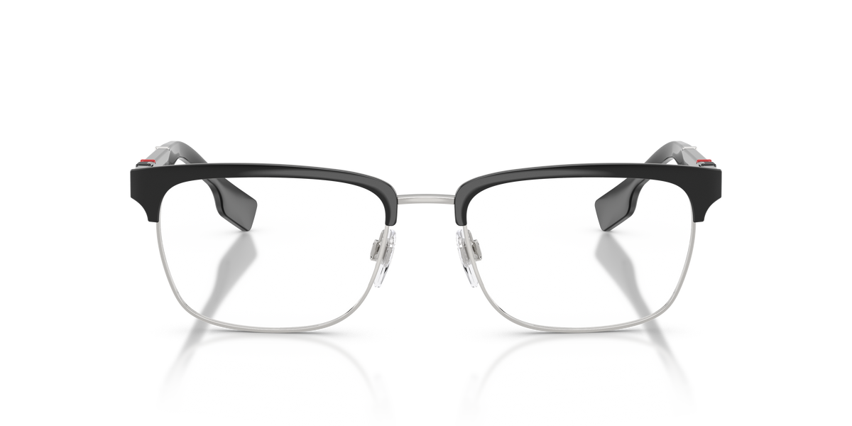 Burberry BE1348 Alba Eyeglasses Frame in 1306 Silver/Matte Black, front view
