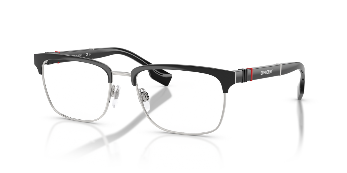Burberry BE1348 Alba Eyeglasses Frame in 1306 Silver/Matte Black