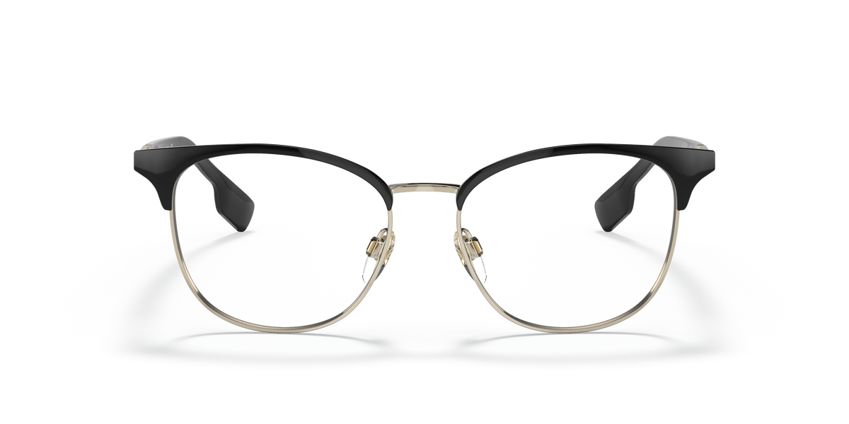 Burberry BE1355 Sophia Eyeglasses Frame in 1109 Light Gold/Black, front view
