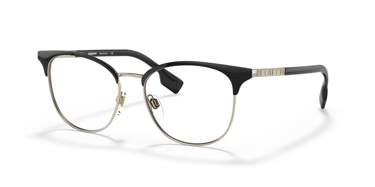 Burberry BE1355 Sophia Eyeglasses Frame in 1109 Light Gold/Black