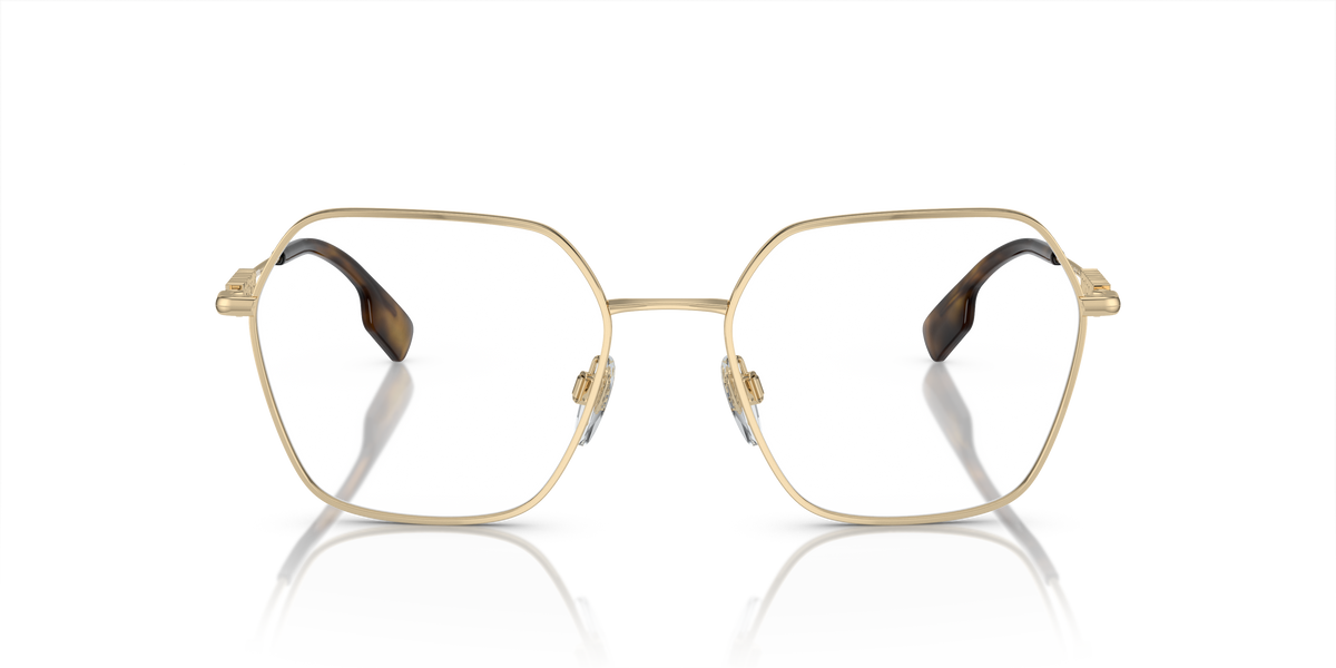 Burberry BE1381 Eyeglasses Frame in 1109 Light Gold, front view