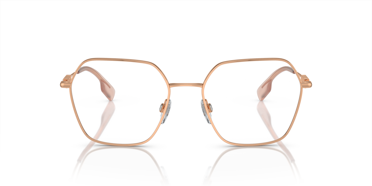 Burberry BE1381 Eyeglasses Frame in 1337 Rose Gold, front view