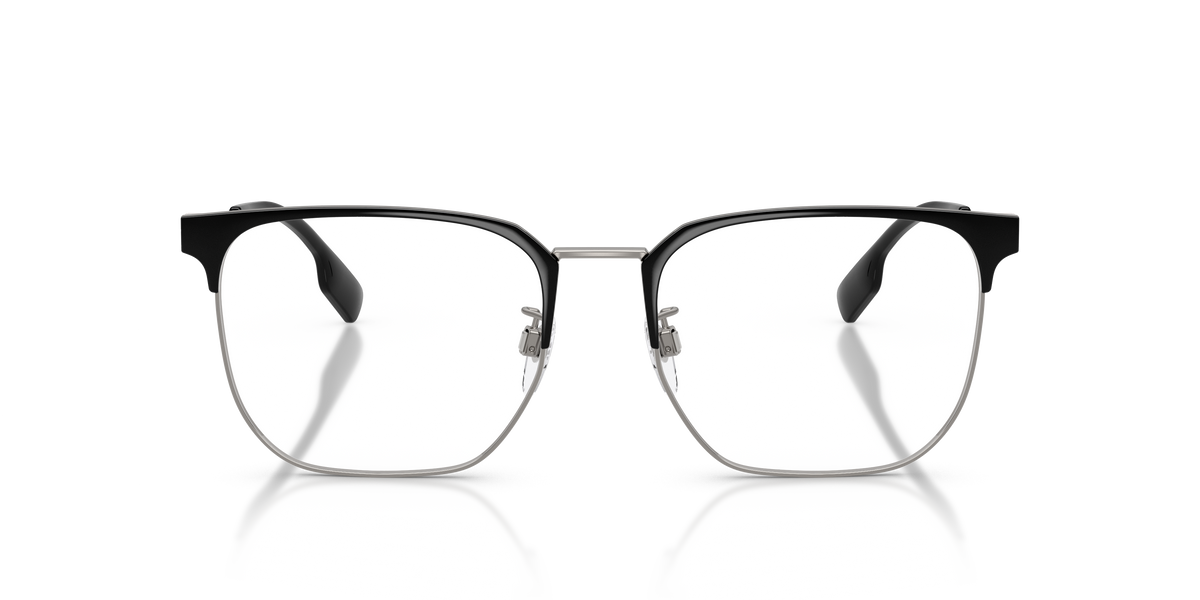 Burberry BE1383D Eyeglasses Frame in 1335 Gunmetal/Black, front view