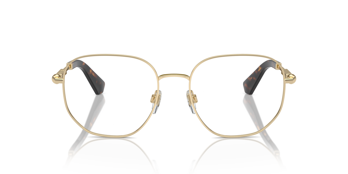 Burberry BE1385 Eyeglasses Frame in 1109 Light Gold, front view