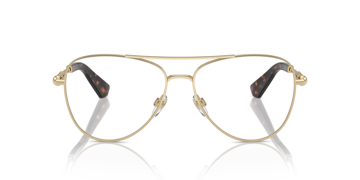 Burberry BE1386 Eyeglasses Frame in 1109 Light Gold, front view