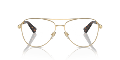 Burberry BE1386 Eyeglasses Frame in 1109 Light Gold, front view