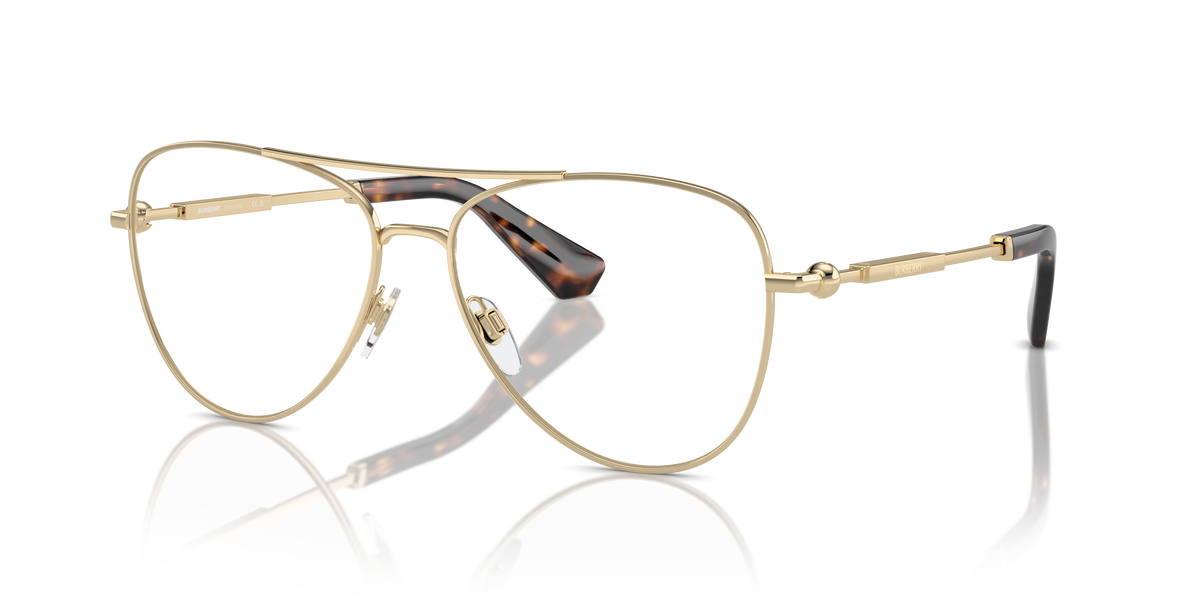 Burberry BE1386 Eyeglasses Frame in 1109 Light Gold
