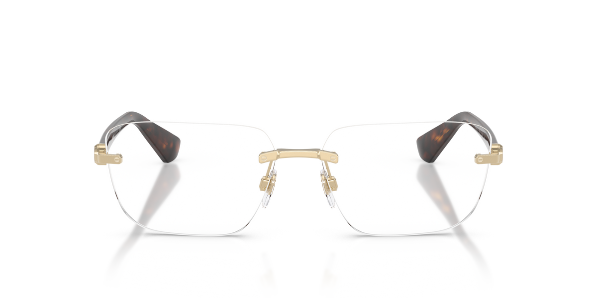 Burberry BE1392 Eyeglasses Frame in 1109 Light Gold, front view