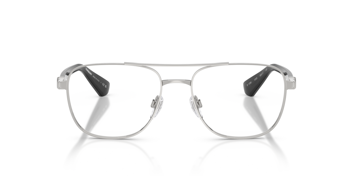 Burberry BE1396 Eyeglasses Frame in 1005 Silver, front view