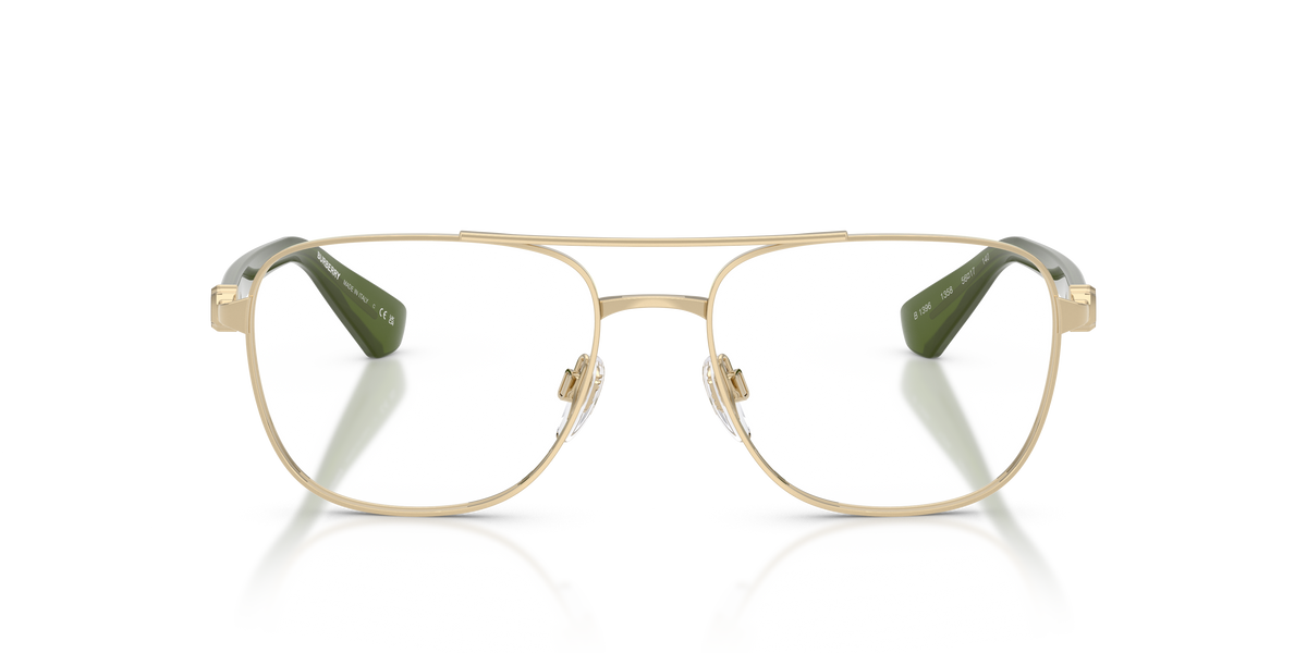 Burberry BE1396 Eyeglasses Frame in 1358 Light Gold, front view