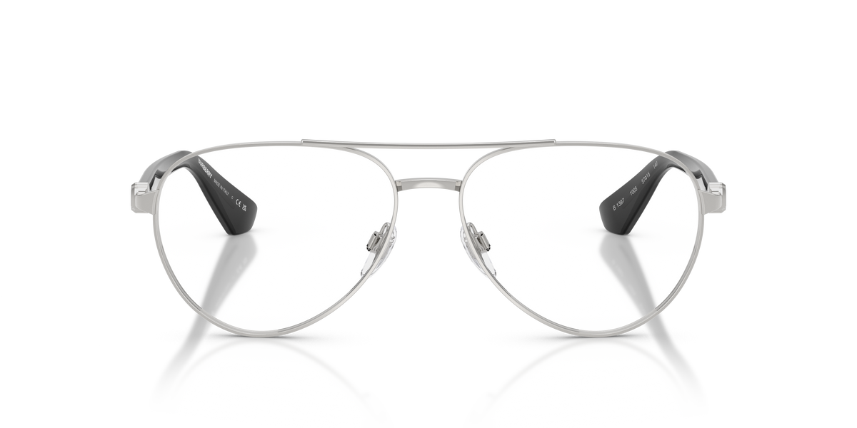 Burberry BE1397 Eyeglasses Frame in 1005 Silver, front view