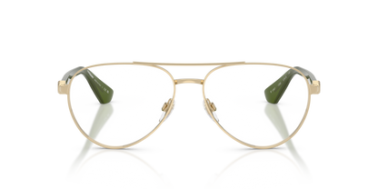 Burberry BE1397 Eyeglasses Frame in 1358 Light Gold, front view