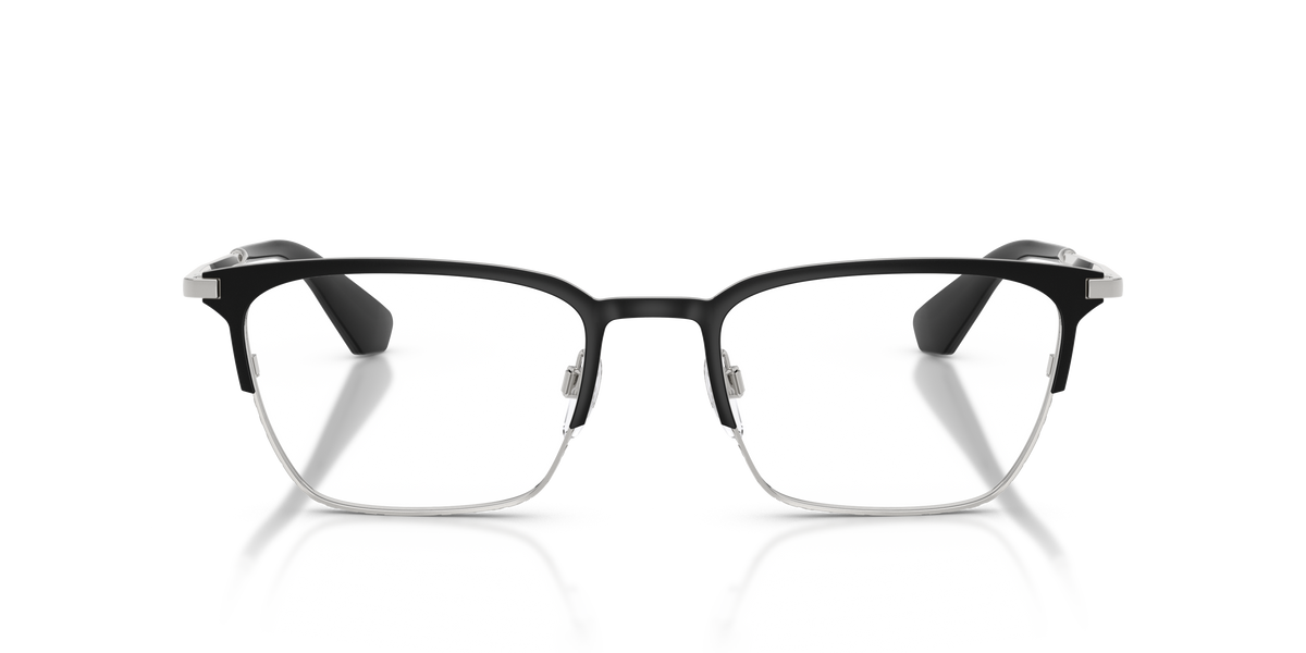 Burberry BE1401 Eyeglasses Frame in 1005 Black/Silver, front view