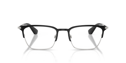 Burberry BE1401 Eyeglasses Frame in 1005 Black/Silver, front view