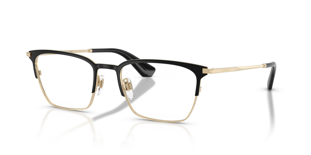 Burberry BE1401 Eyeglasses Frame in 1109 Black/Light Gold