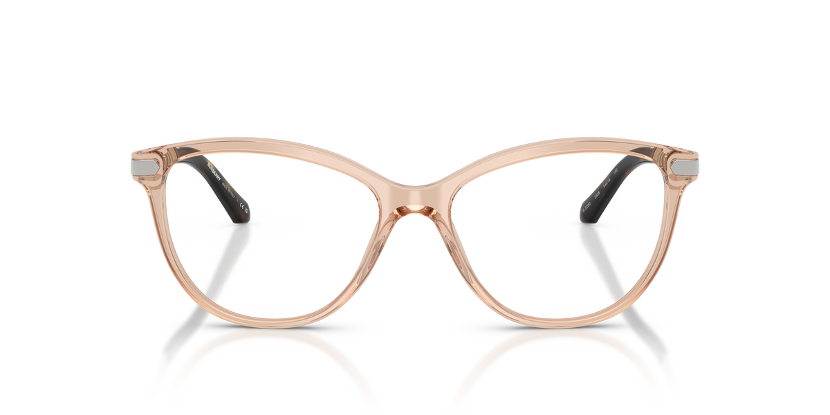 Burberry BE2280 Eyeglasses Frame in 3358 Transparent Peach, front view