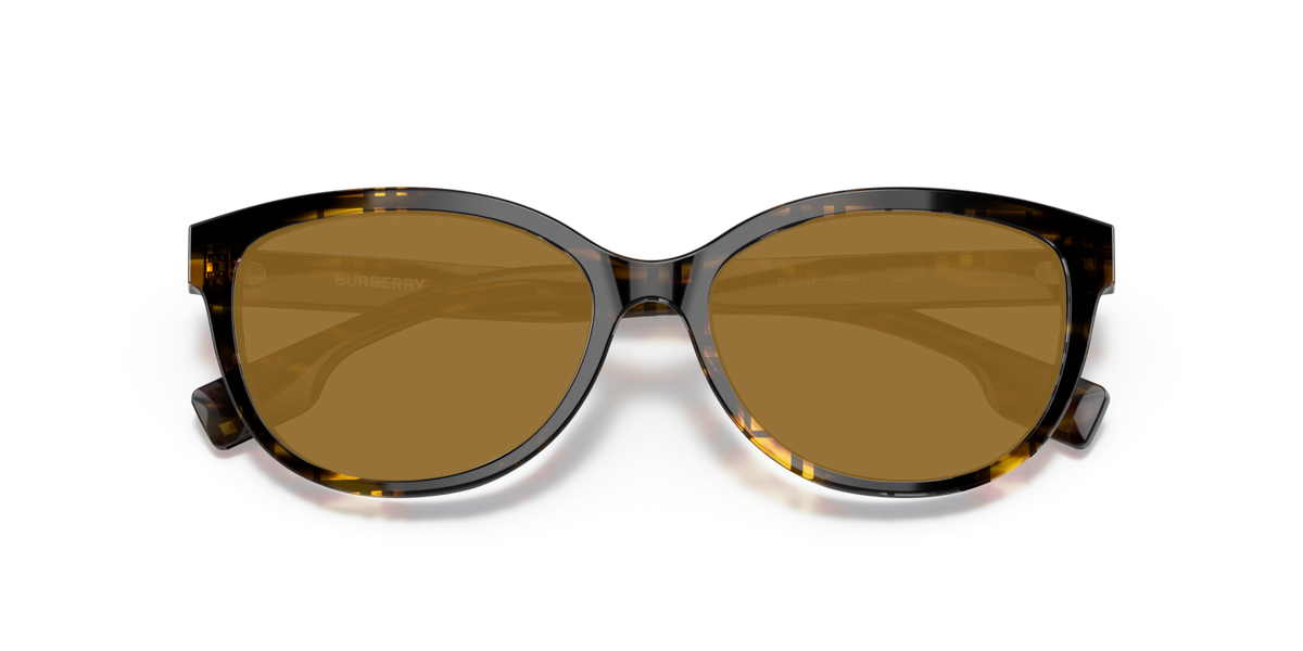 Burberry BE2357 Esme Eyeglasses Frame in 3981 Top Check/Striped Brown