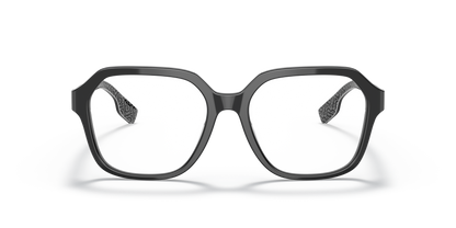 Burberry BE2358 Isabella Eyeglasses Frame in 3977 Black/Print Tb/Crystal, front view