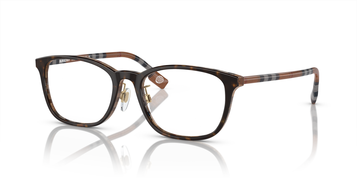 Burberry BE2371D Eyeglasses Frame in 4102 Top Dark Havana/Check Brown