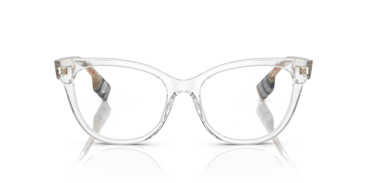 Burberry BE2375 Evelyn Eyeglasses Frame in 3024 Transparent, front view