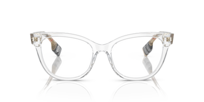 Burberry BE2375 Evelyn Eyeglasses Frame in 3024 Transparent, front view