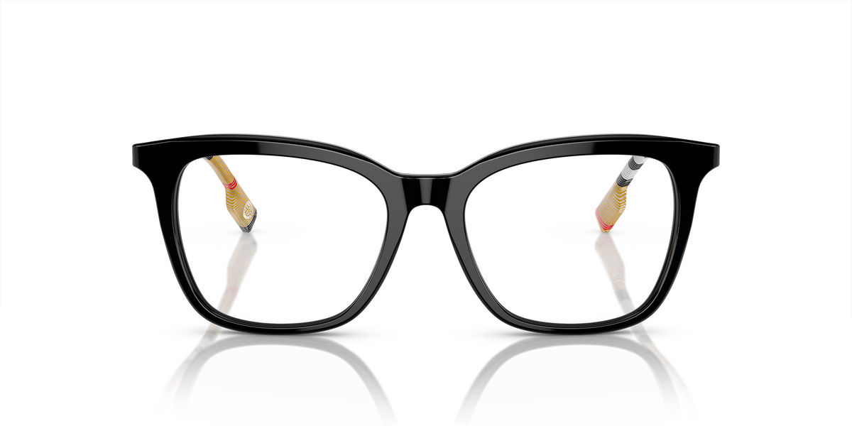 Burberry BE2390 Eyeglasses Frame in 3853 Black, front view