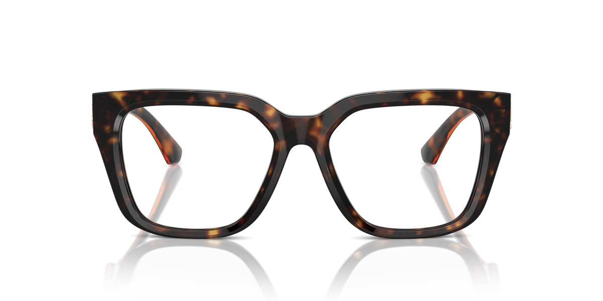 Burberry BE2403 Eyeglasses Frame in 3002 Dark Havana, front view