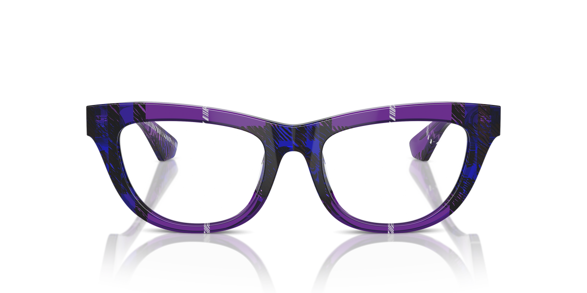 Burberry BE2406U Eyeglasses Frame in 4113 Check Violet, front view