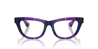 Burberry BE2406U Eyeglasses Frame in 4113 Check Violet, front view