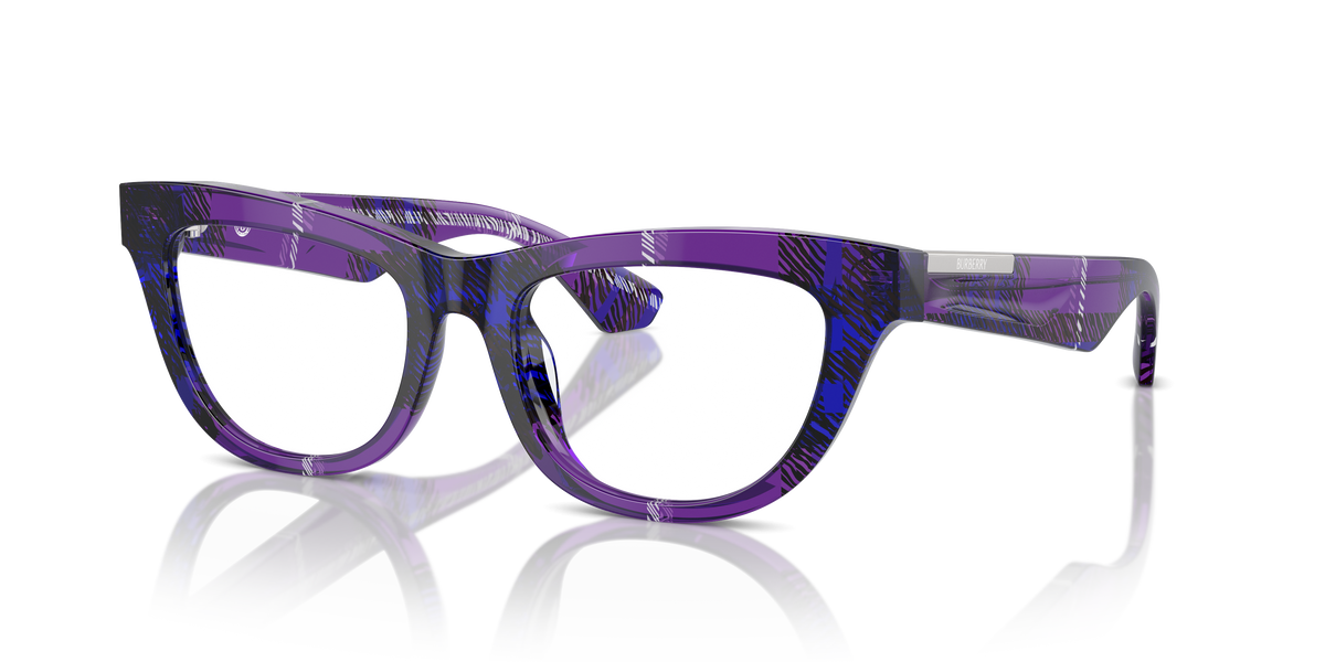 Burberry BE2406U Eyeglasses Frame in 4113 Check Violet