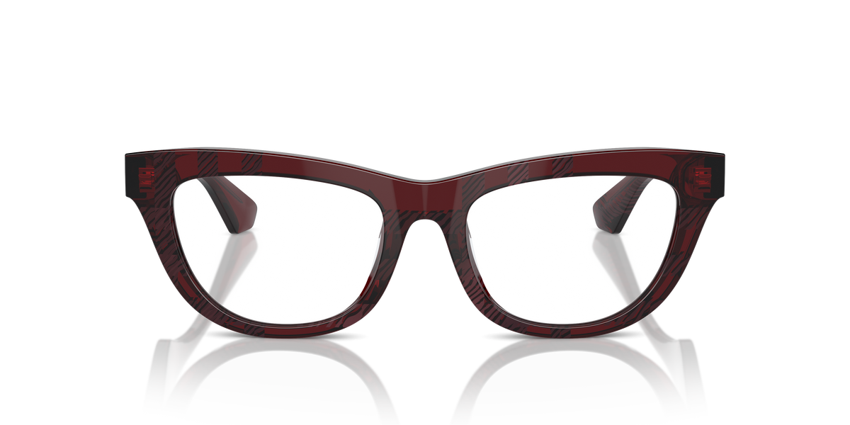 Burberry BE2406U Eyeglasses Frame in 4115 Check Red, front view