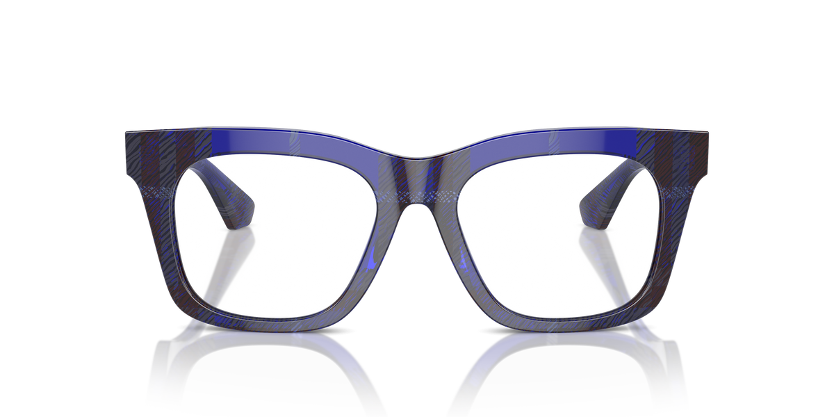 Burberry BE2407 Eyeglasses Frame in 4114 Check Blue, front view