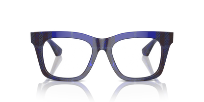 Burberry BE2407 Eyeglasses Frame in 4114 Check Blue, front view