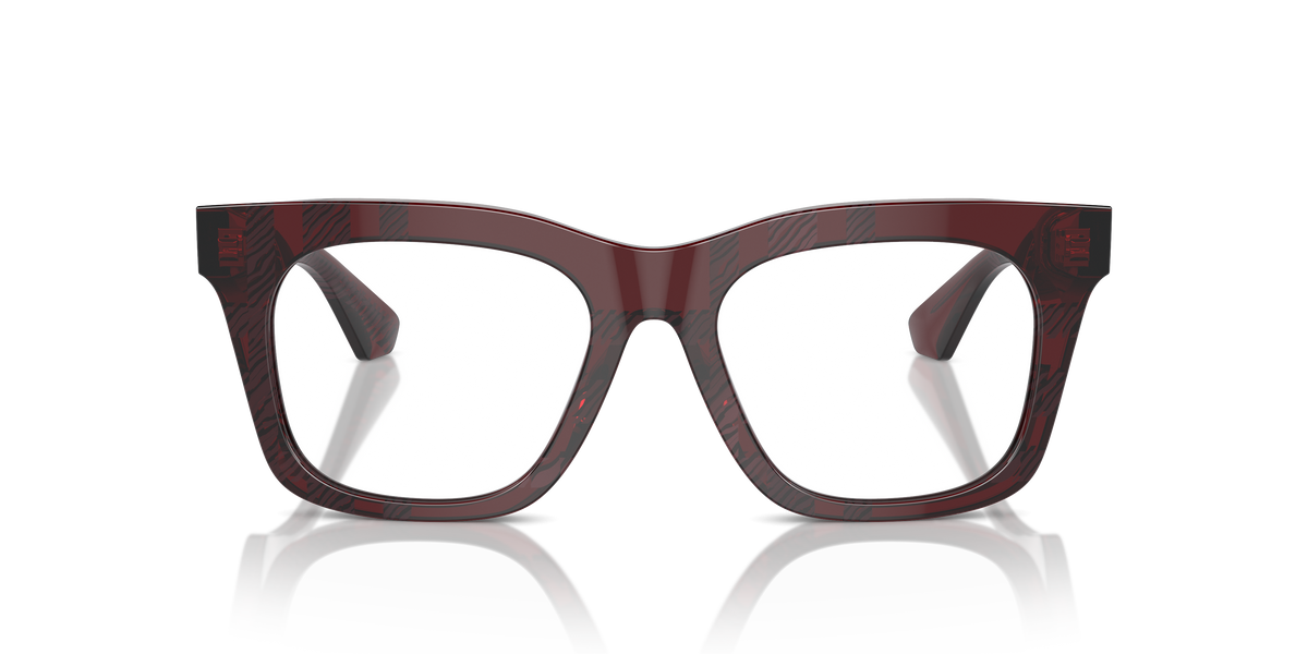 Burberry BE2407 Eyeglasses Frame in 4115 Check Red, front view
