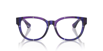 Burberry BE2410 Eyeglasses Frame in 4113 Check Violet, front view
