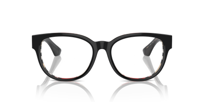 Burberry BE2410 Eyeglasses Frame in 4121 Top Black On Vintage Check, front view